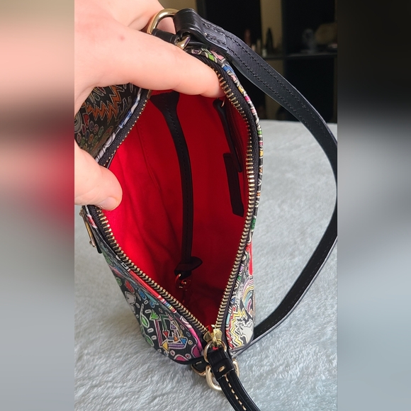 Dooney & Bourke Black Multicolor Doodle Wristlet - Picture 8 of 13